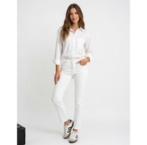 Lucky Brand Women's White Skinny Jeans Size 8/29 Ankle Stretch Cotton Denim VG